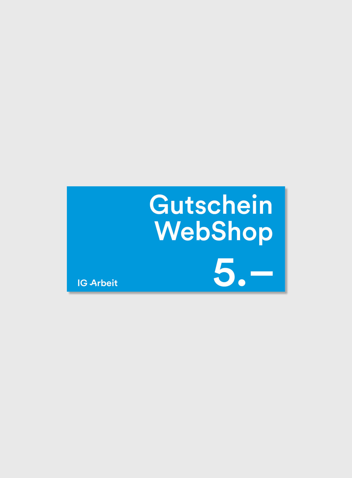 IG Arbeit Web-Shop Gutschein