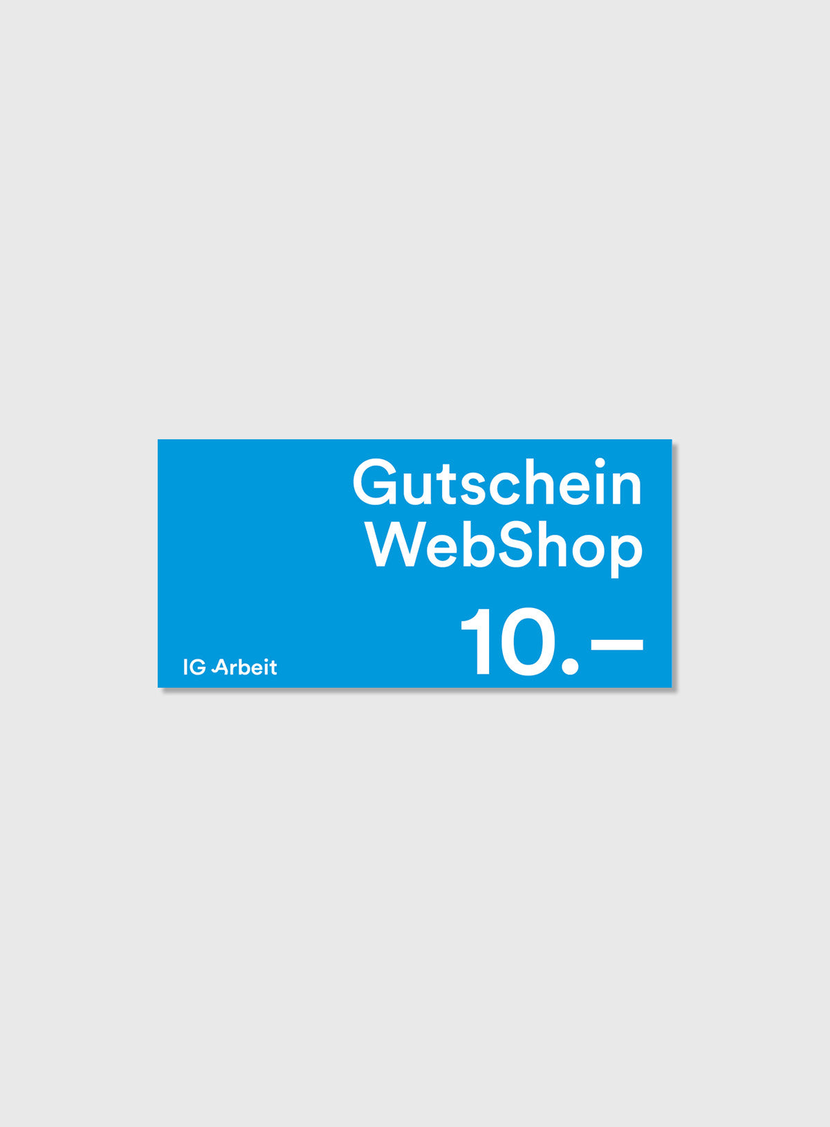 IG Arbeit Web-Shop Gutschein