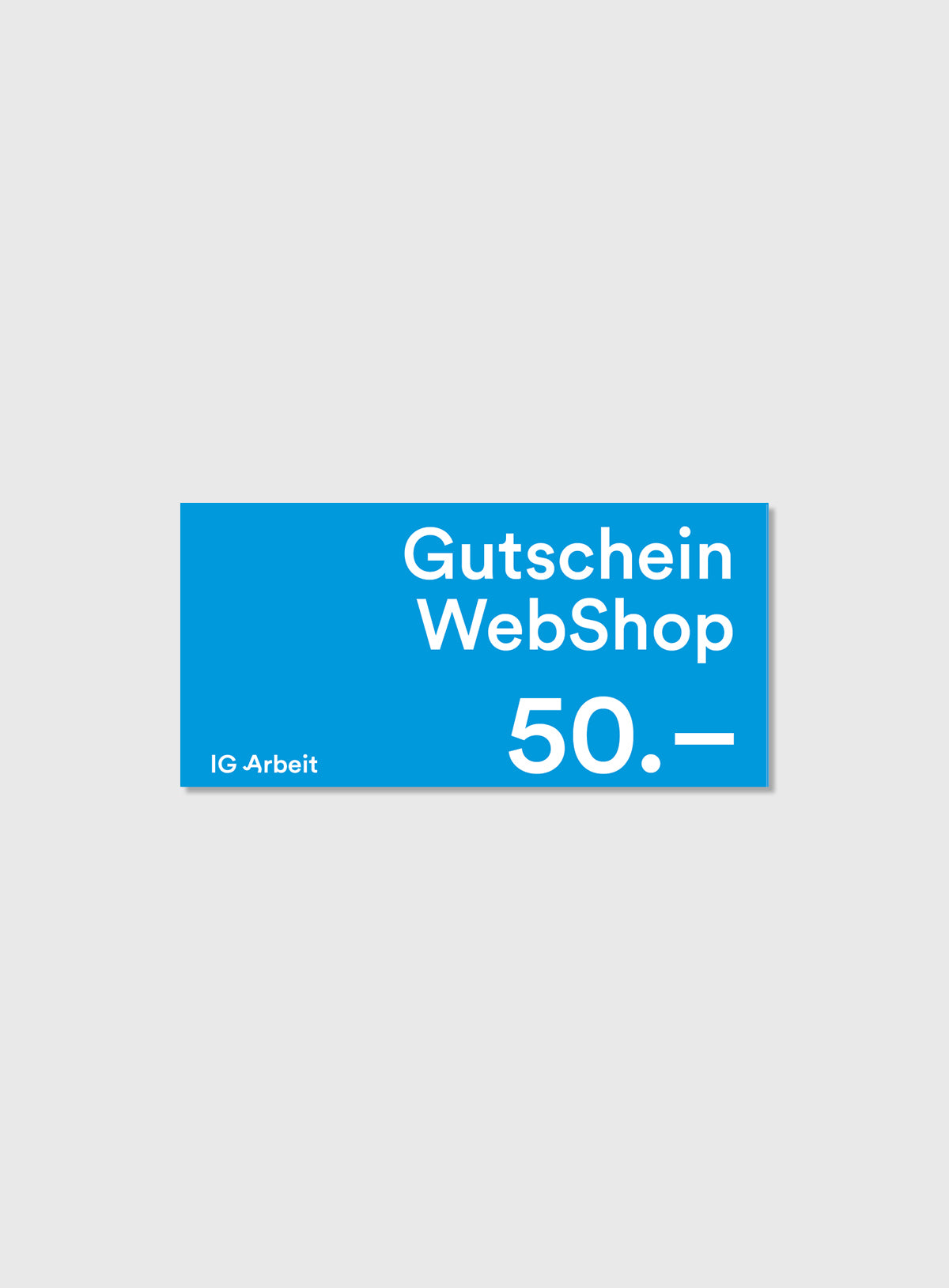 IG Arbeit Web-Shop Gutschein